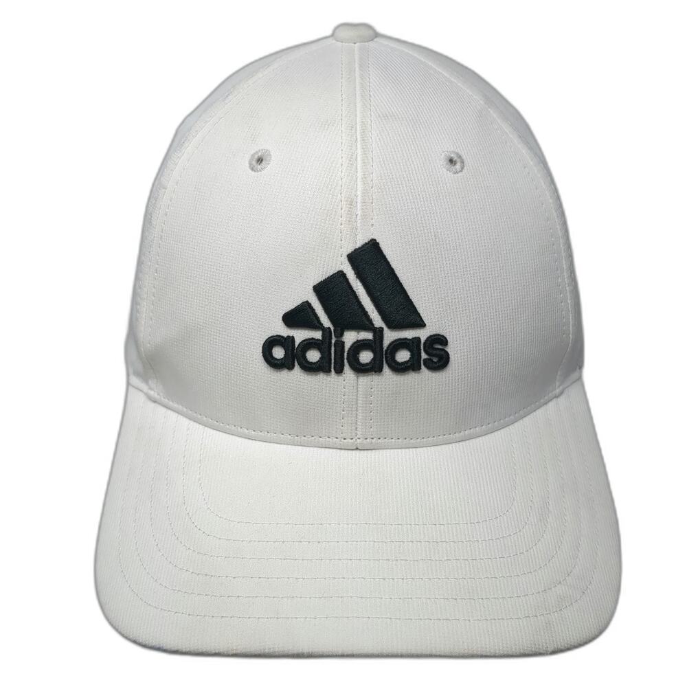 Adidas Baseball Cap White One Size Embroidered Logo Strapback Performance Hat
